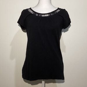Loft Women's Black Short Sleeve shirt